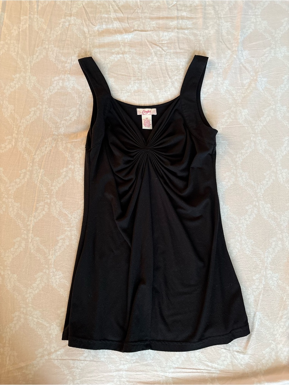 Candie's Black Twist Front Tank Top